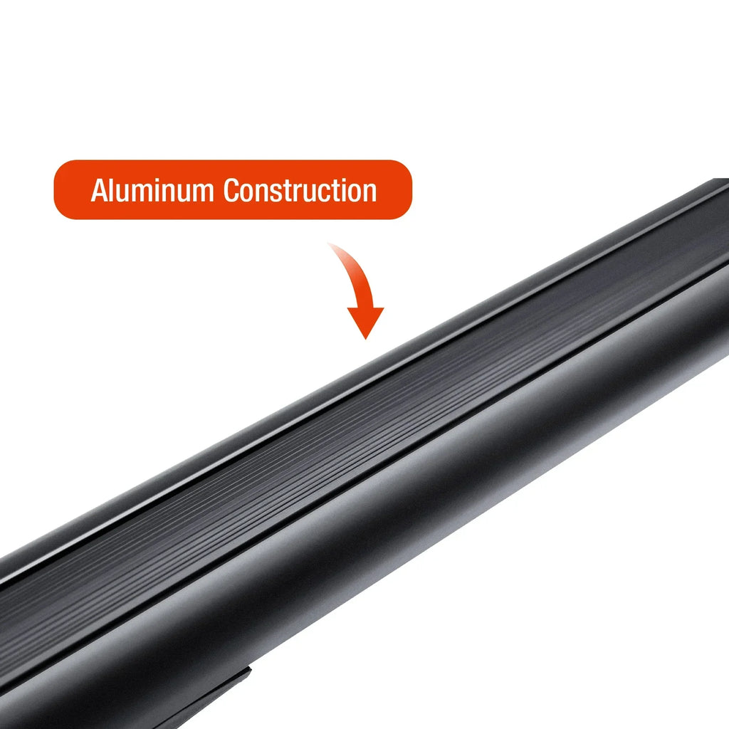 Car Top Roof Rack 2Pcs 100cm Aluminum Luggage Cross Bar Carrier with Lock for 4 or 5 Door Cars Black