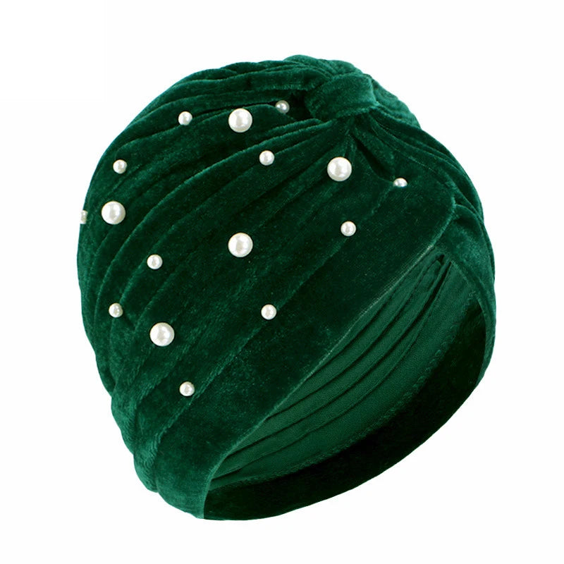 New Women Velvet Turban Hat Muslim Twist Solid Color Hijab Chemo Cap Head Wrap Headscarf Beanies Bonnet Headscarf Turbante Mujer