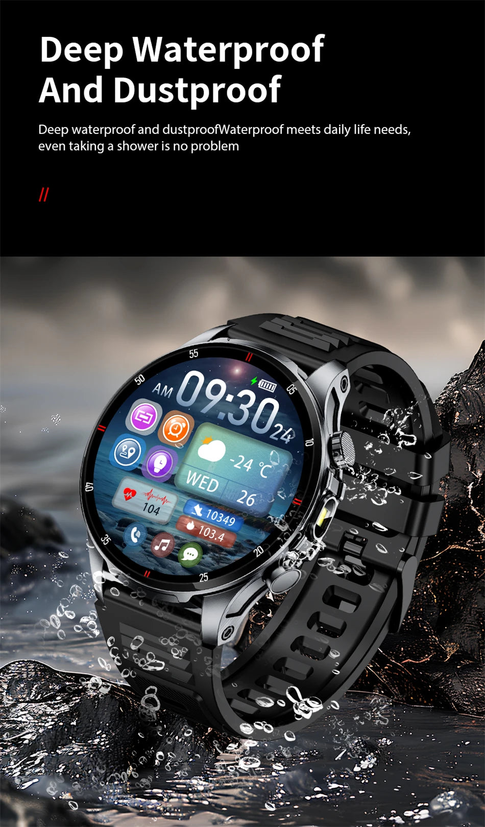 LIGE 2025 New Smart Watch Men Flashlight AI Voice Bluetooth Call 1.53" HD Sports Fitness Watches Health Monitor Smartwatch Women