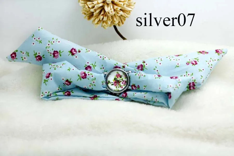 Shsby  New Design Ladies Flower Cloth Wristwatch Fashion Women Dress Watches High Quality Fabric Watch Sweet Girls Watch Gift