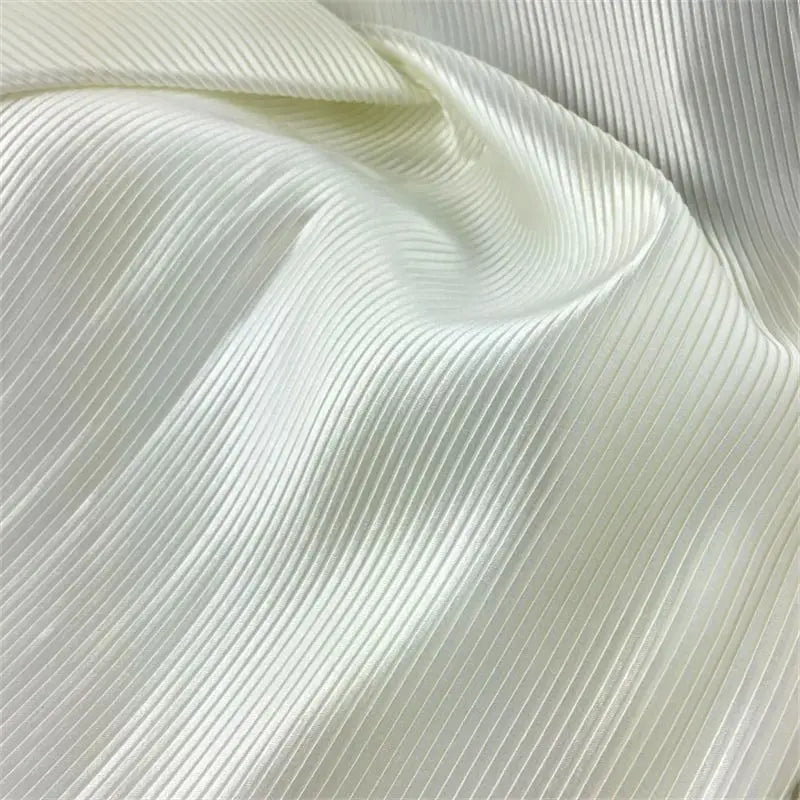 Organ Pleated Fabric Per Meter for Needlework Clothes Skirt Costume Dress Diy Sewing Designer Cloth Soft Comfortable Plain Black