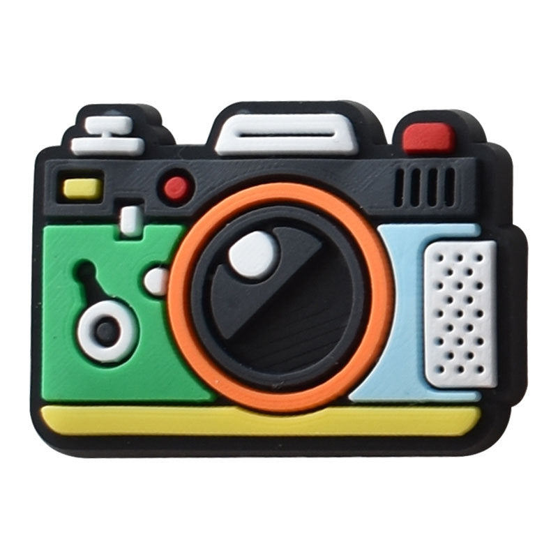 Shoe Charms for Crocs Accessories Camera Badge Women Sandals Buckle Kids Pins Decoration Jeans Party Favors Shoes Accessories