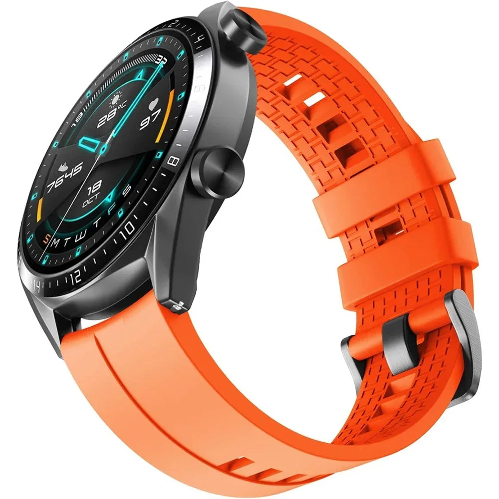Silicone Breathable Band For Fossil gen 6 44mm Gen6 5 5e/Gen 5 LTE 45mm Strap Bracelet Replacement 20mm 22mm Sports Accessorie