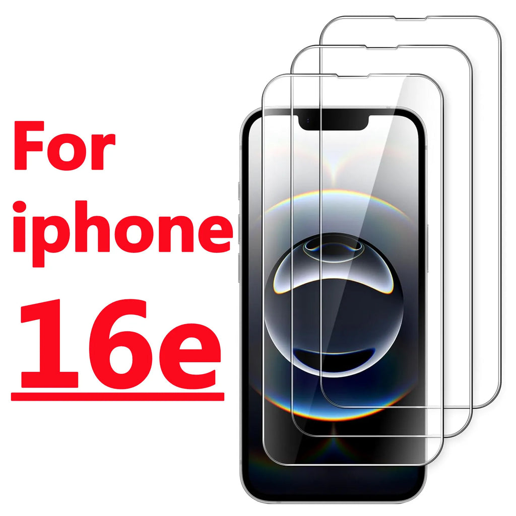 For iphone 16e tempered Glass protective film, scratch resistant and bubble free 6.1 inch 9H hardness glass Film