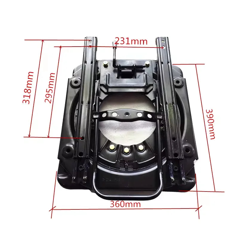 Heavy Duty Seat Swivel Base with Slider, 3.0mm Steel Plate Swivel Seat Base 360 Degree Rotatable for RV Van Camper Boat TruckBus