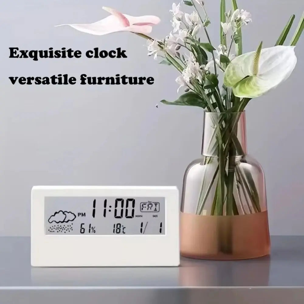 Digital Display Digital Clock Electronic Design Multifunction Features Desk Clock Decoration Style Study Design Table Clock