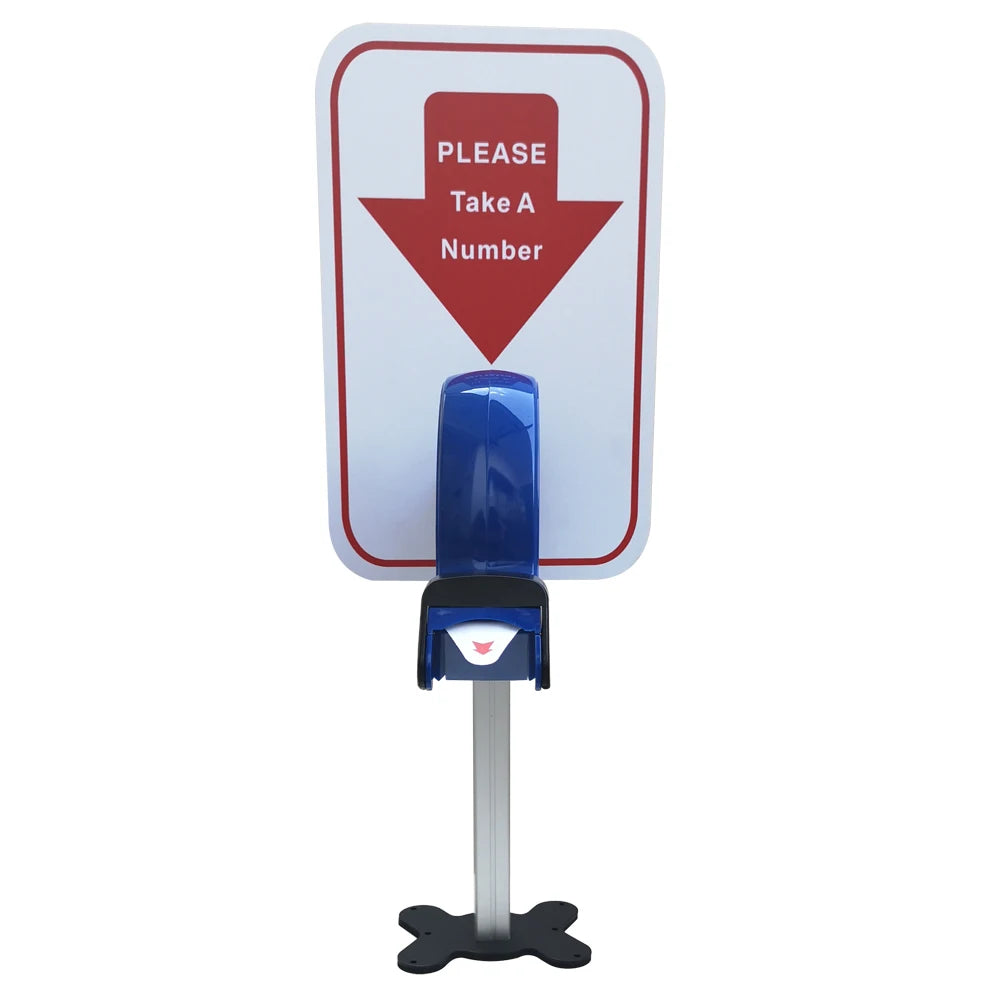Queue Calling System with Next control button can add the number one by one Blue Ticket Dispenser with Paper Roll