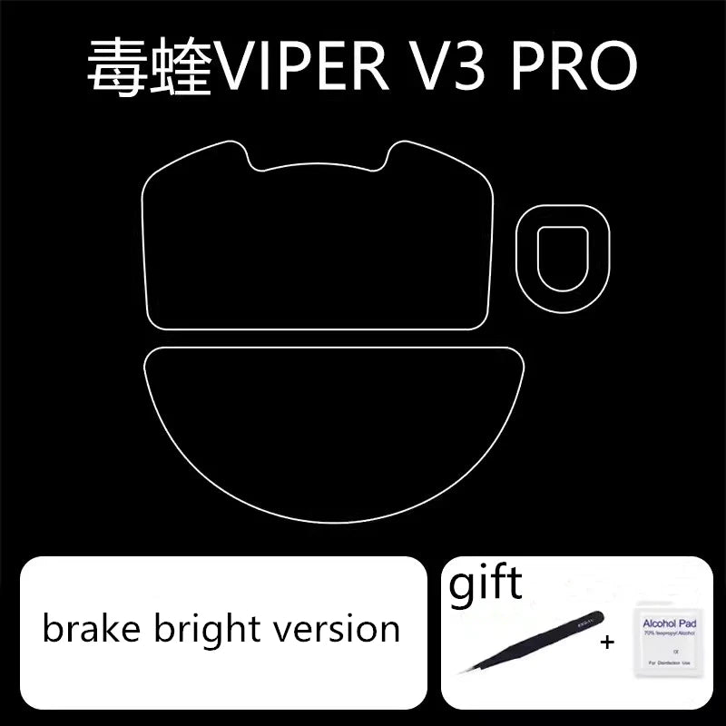 1 Set Ultraglide Mouse Skates For Razer VIPER V3 PRO Brake Control Speed Silence Mouse Feet ICE Version Mice Glides PTFE Feet