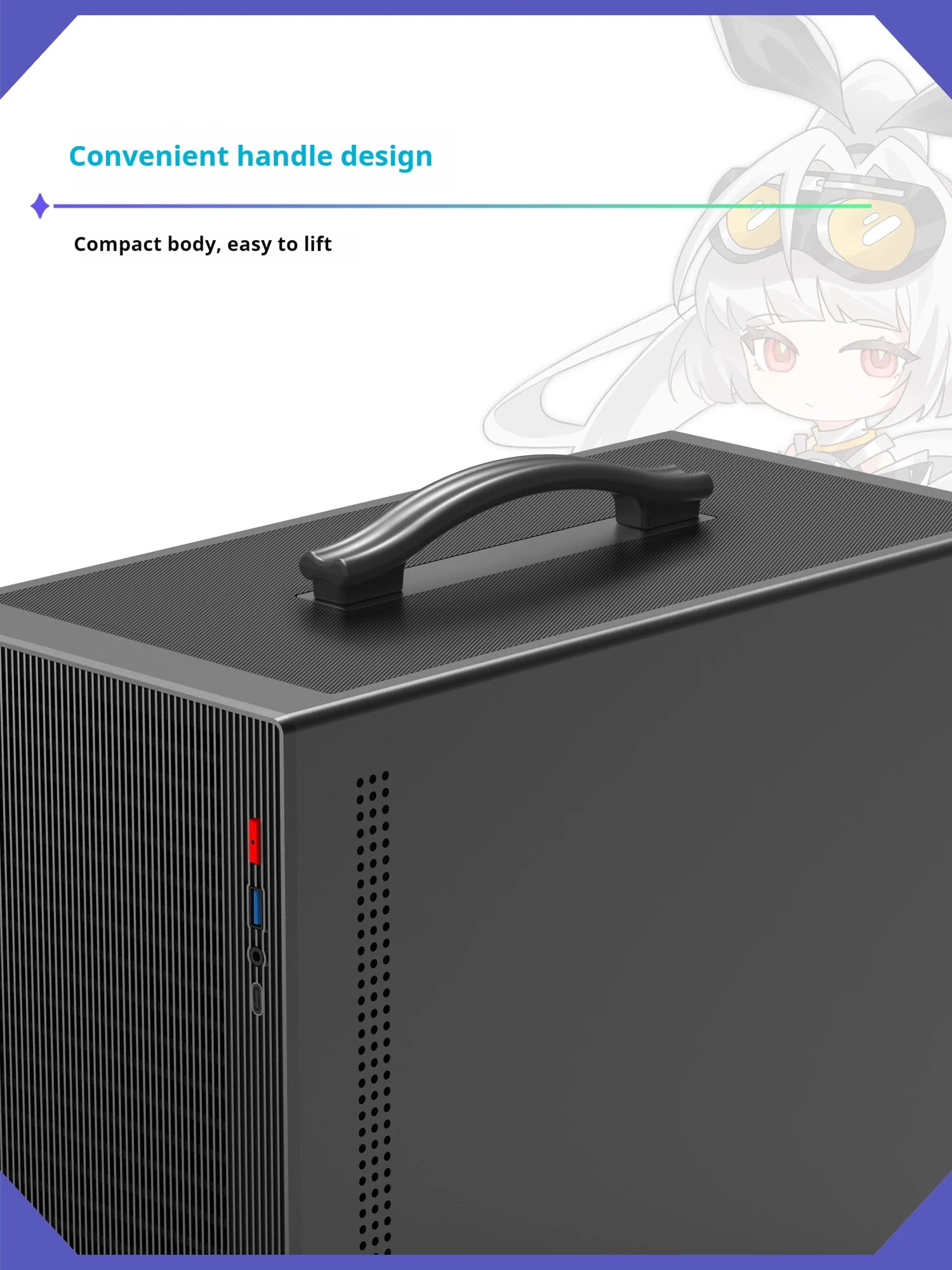 Power train X-Gamerx M1 PC gaming case M-ATX glass side-transparent portable mini computer case ATX SFX Power supply