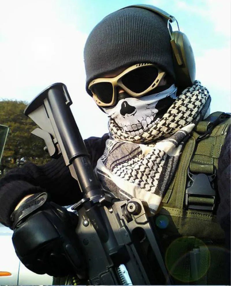 Multi-functional eight Color Skull Bandana Helmet Camping Halloween Neck Face Mask Paintball Ski Sport Headband Hiking Scarves