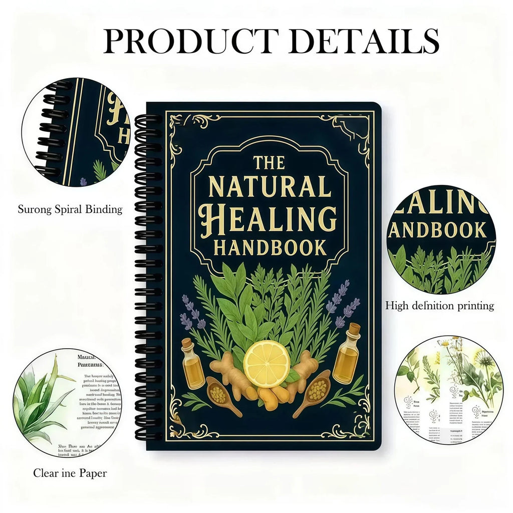 Step-by-Step Herbal Recipe Book for Natural Healing: Heart Health & Focus Guide. Spiral Bound Wellness Book, Healthy Gift
