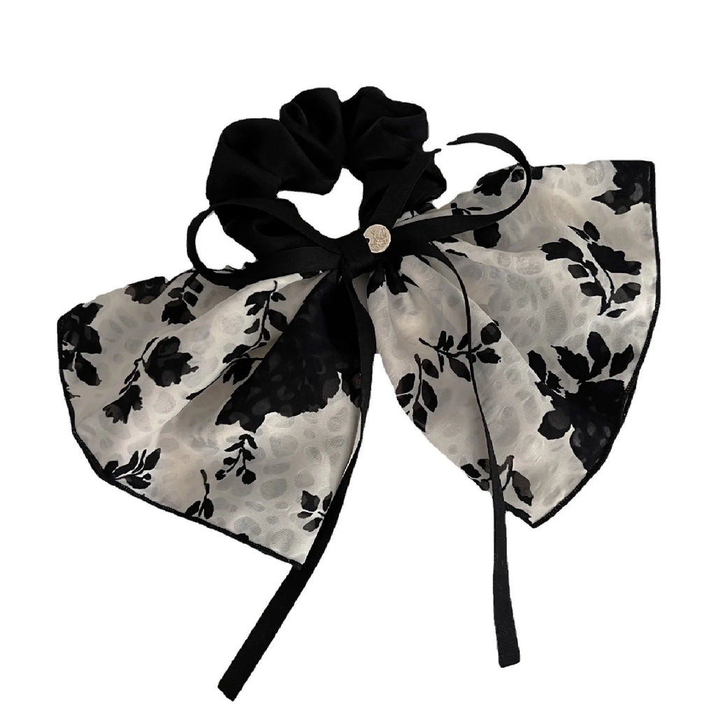 1PC Hair Accessories, New, Elegant, Flower, Flutter, Ribbon, Bow, Vintage, Large Intestine Hair Loop, Premium, Headpiece, Headba