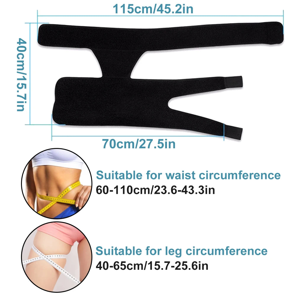 Adjustable Hip Groin Stabilizer and Hip Brace for Sciatica Pain Relief,Thigh Compression Support Wrap Sleeve for Hip Joint Pain