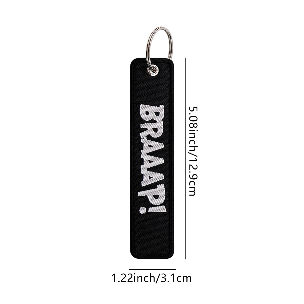 Music Is My Drug Embroidery Keyring Quotations Key Tag For Cars Backpack Keychain Black Fashion Accessories Gifts for Friends