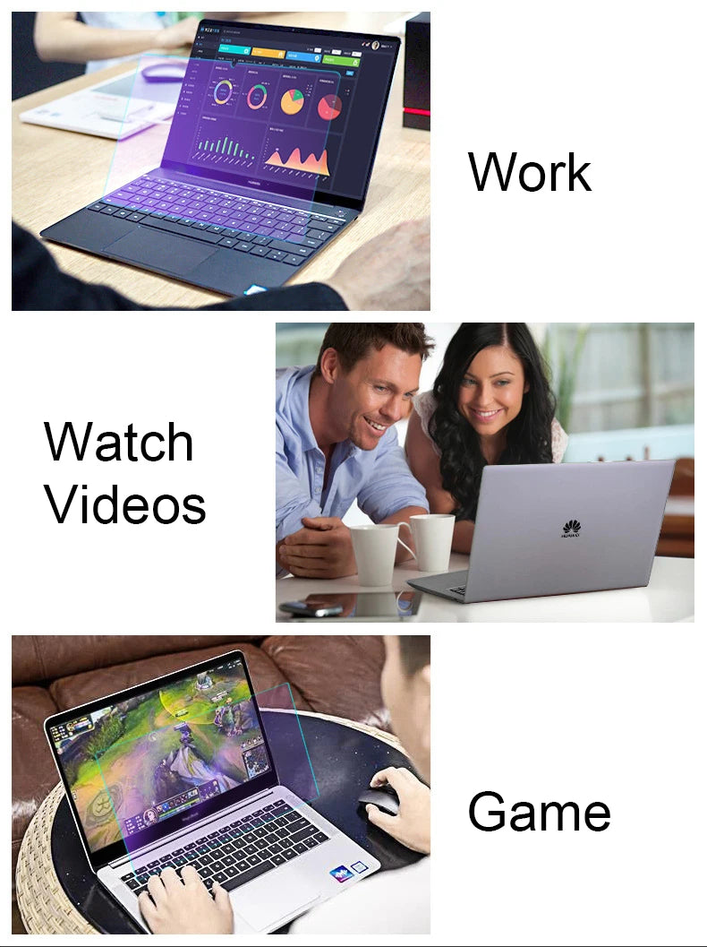 Screen Protector for Huawei MateBook 14 2024 FLMH-X/16/32 Anti-blue Light Anti-Glare Eye Protection PET Matte Film Anti Scratchs
