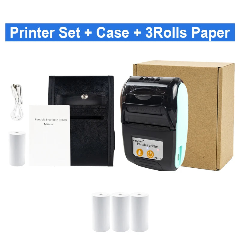 Mini Portable Thermal Printer Bluetooth For Phone Portable Printer Machine For Small Business 58mm Wireless Receipt Impresora