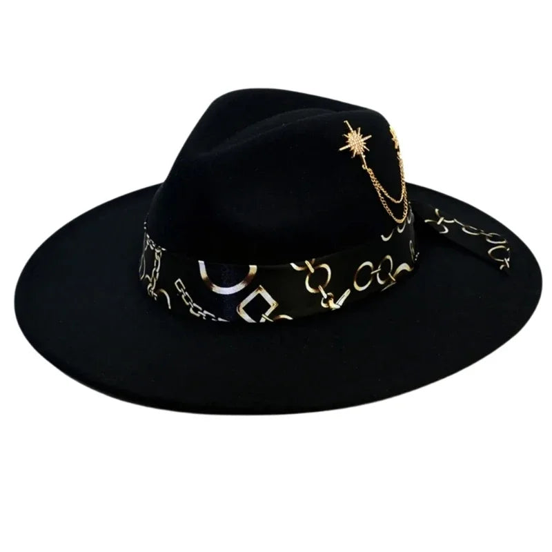 Fedoras felt hats men Actors perform hat Homburg Panama Props Western black green women's Headwear Decorate dancing party caps