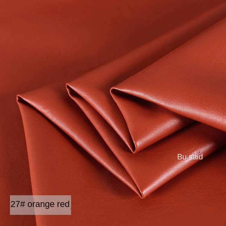 PU Soft Leather Fabric Artificial Leather Waterproof Micro Elastic Clothing Bag Designer Cloth Apparel Diy Sewing