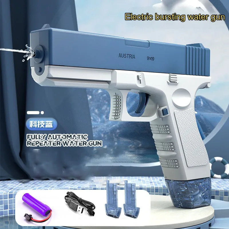 Summer High Pressure Electric Water Gun, Automatic Water For Outdoor Pool, Multiple People Fighting Games Water Toys