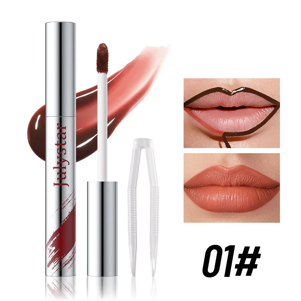 5pcs Peel Off Lip Liner Pen Set, Long-lasting Waterproof & Smudge-proof Peel Off Lip Liner Stain,Peel Off Lipstick Natural Lip