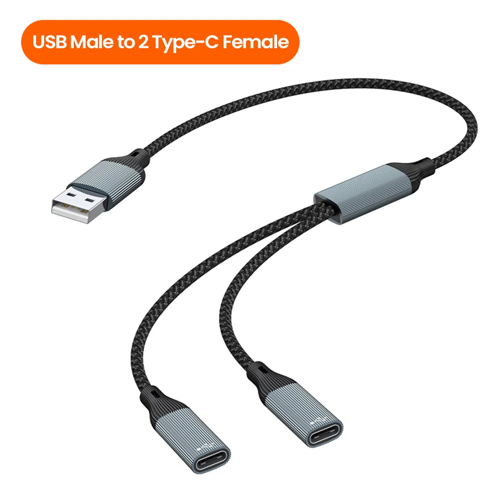 3 in 1 USB Type C HUB Multiple Splitter Adapter OTG Data Transfer 3/2 Port USB Power Charging Hub Cable Connector Adapter For PC