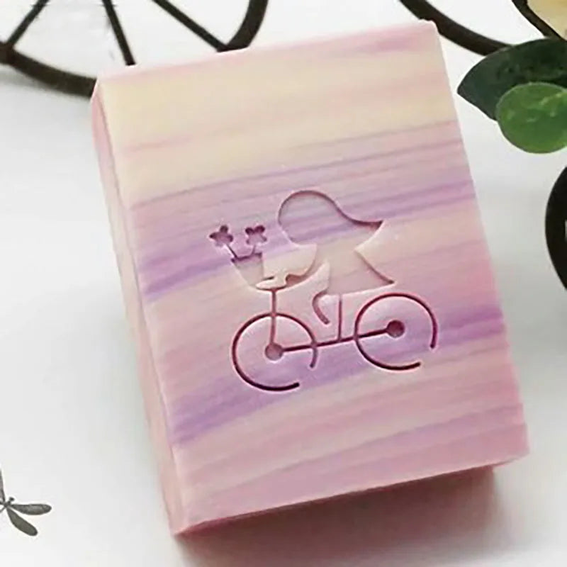 New Bridegroom Bride Pattern Soap Stamp Natural Transparent Acrylic Handmade Flower Soap Making Seal Chapters Diy Craft Supplies