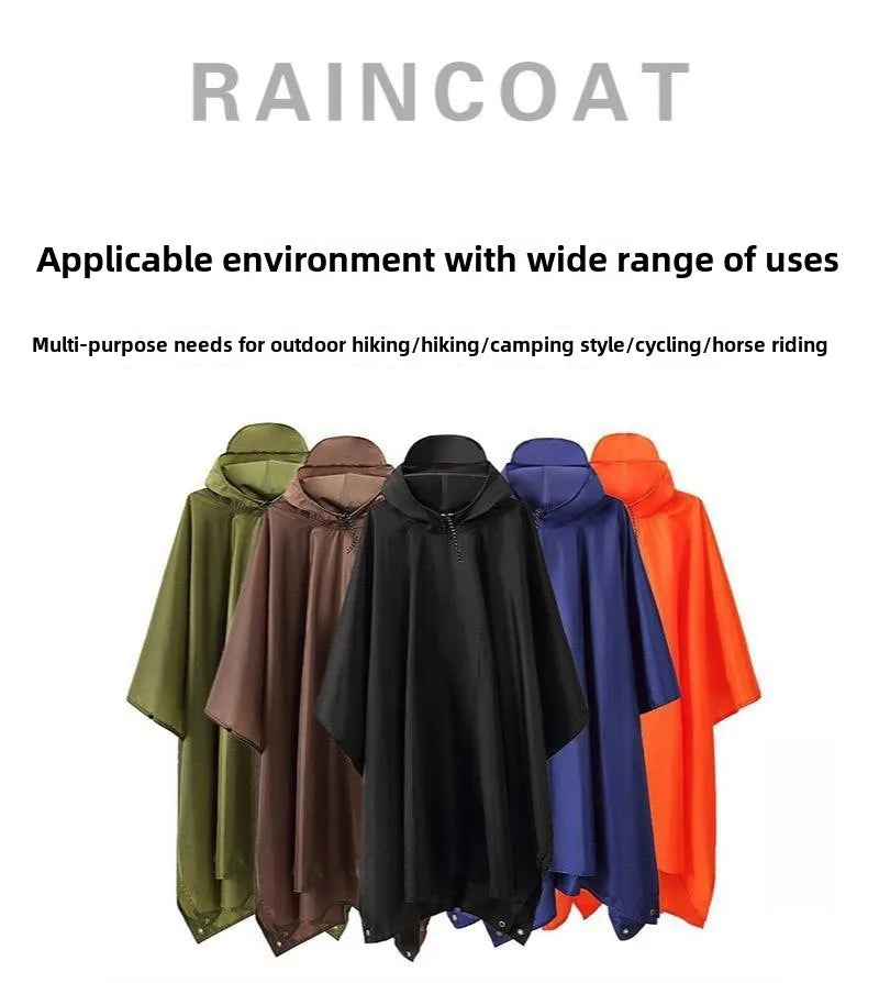Outdoor Windproof Waterproof Multifunctional Three in One Outdoor Rain Shelter Hiking Cycling High-quality Adult Raincoat