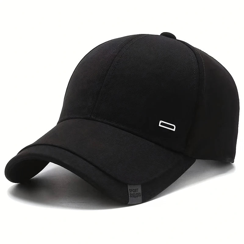 Unisex Square Silver Buckle Label Baseball Caps Spring and Autumn Outdoor Adjustable Casual Hats Hip Hop Cap Sunscreen Hat