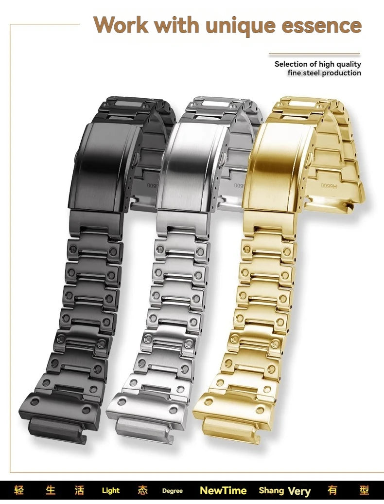 For Casio SHOCK Heart Rate Square DW-H5600 DW H5600 Stainless Steel Case Men's Stainless Steel Watch Strap Bezel Watchband Shell