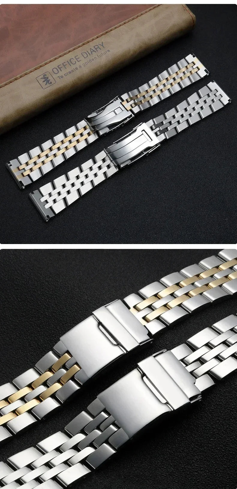 Solid Stainless Steel Watchband 20mm 22mm 24mm Bracelet For Breitling Watch For AVENGER NAVITIMER SUPEROCEAN Watch chain