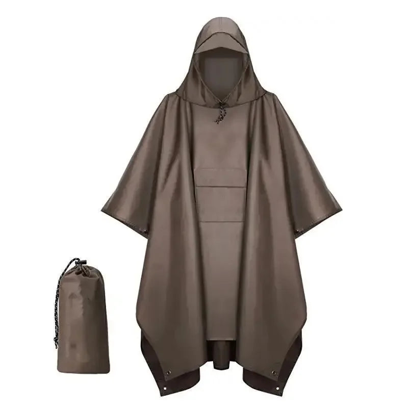 Outdoor Windproof Waterproof Multifunctional Three in One Outdoor Rain Shelter Hiking Cycling High-quality Adult Raincoat