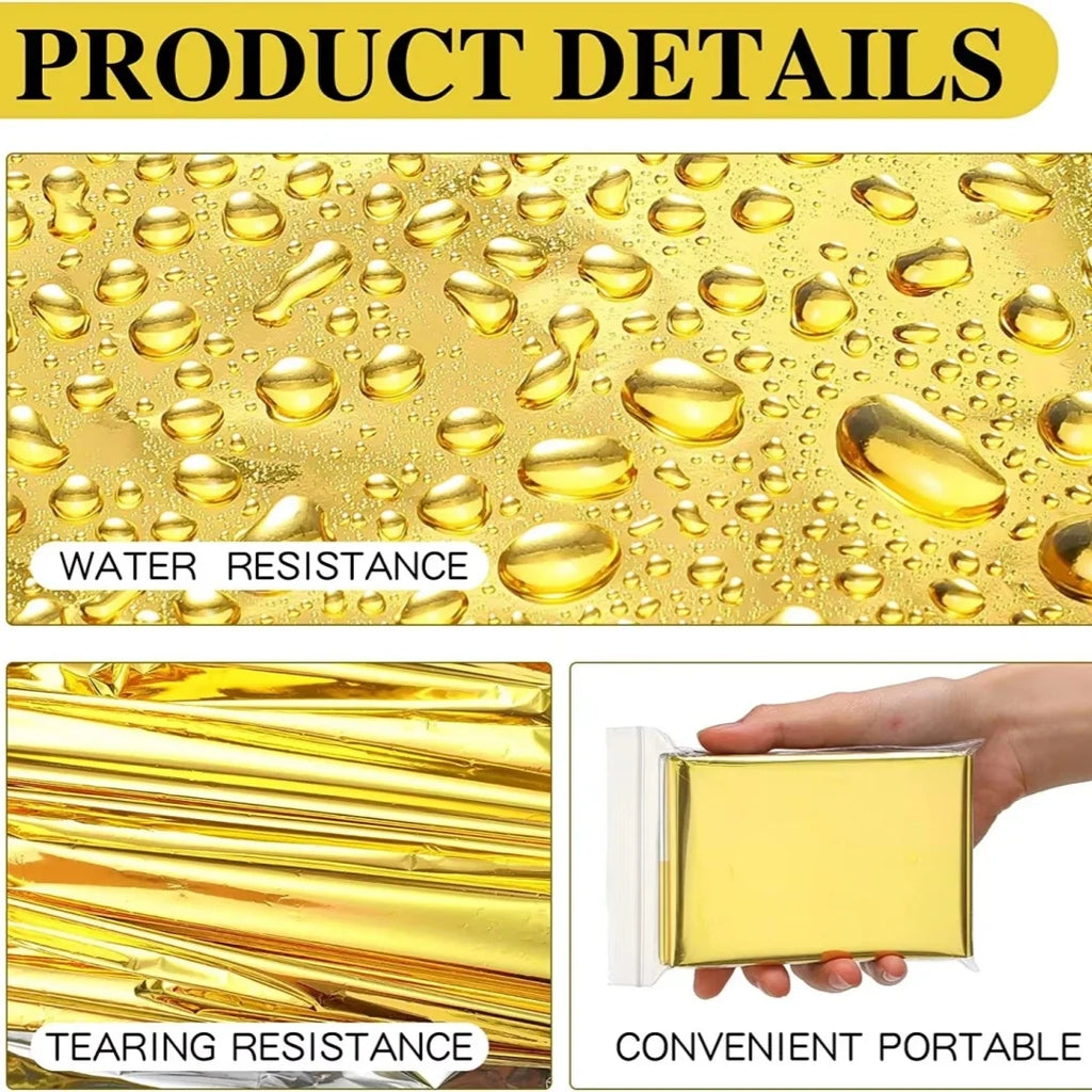 EW Portable Small Outdoor Camping Supplies First Aid Blanket Emergency Survival Blanket Insulation Blanket Sunscreen Blanket