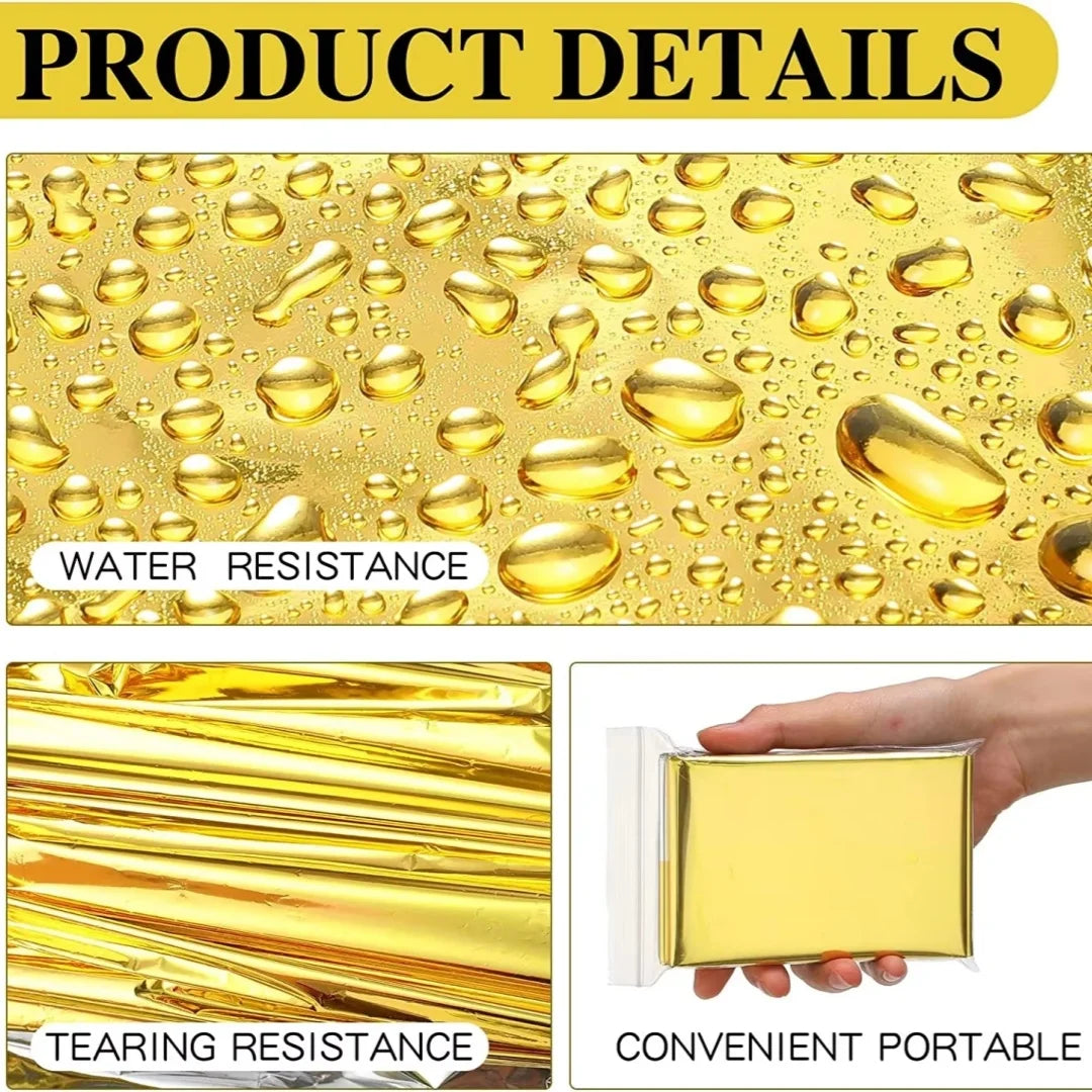 EW Portable Small Outdoor Camping Supplies First Aid Blanket Emergency Survival Blanket Insulation Blanket Sunscreen Blanket