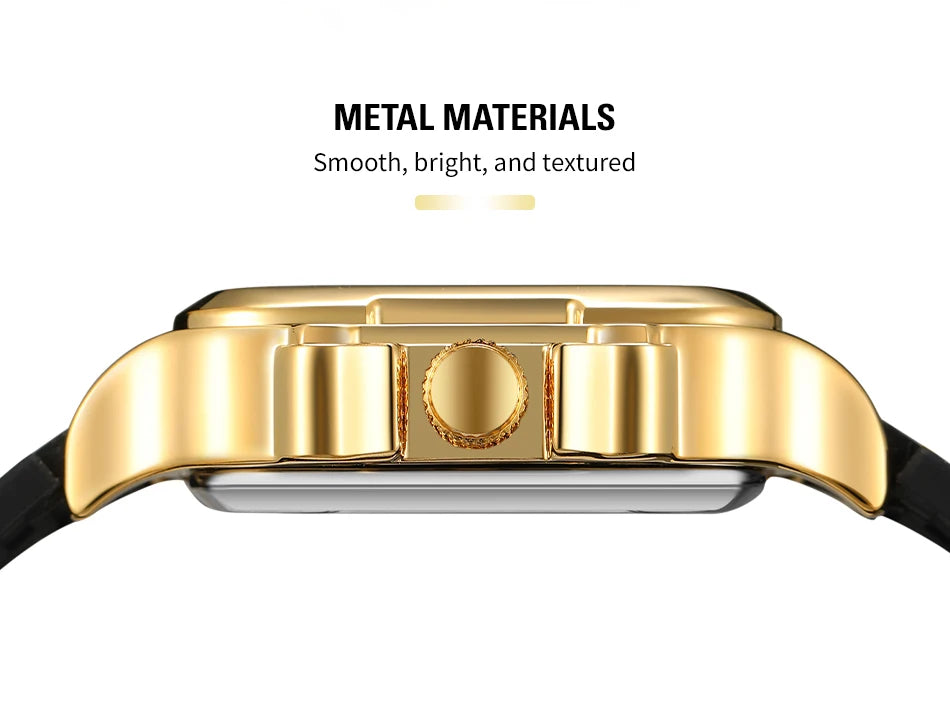 FORSINING Original Square Skeleton Mechanical Man Wristwatches Automatic Movement Field Sports Waterproof Silicone Replica Watch
