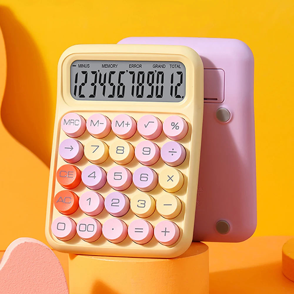 New Ins Dopamine Candy Color Calculators Large Display Mechanical Dot Keyboard Back School Supplies Students /Finance Stationery