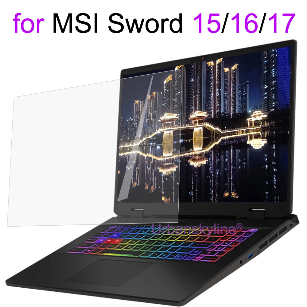 Keyboard Cover for MSI Sword 16 17 HX 15 15.6 17.3 B13V B14V A13U A13V A12V A12V Protector Skin Case Silicone 15.6 17.3
