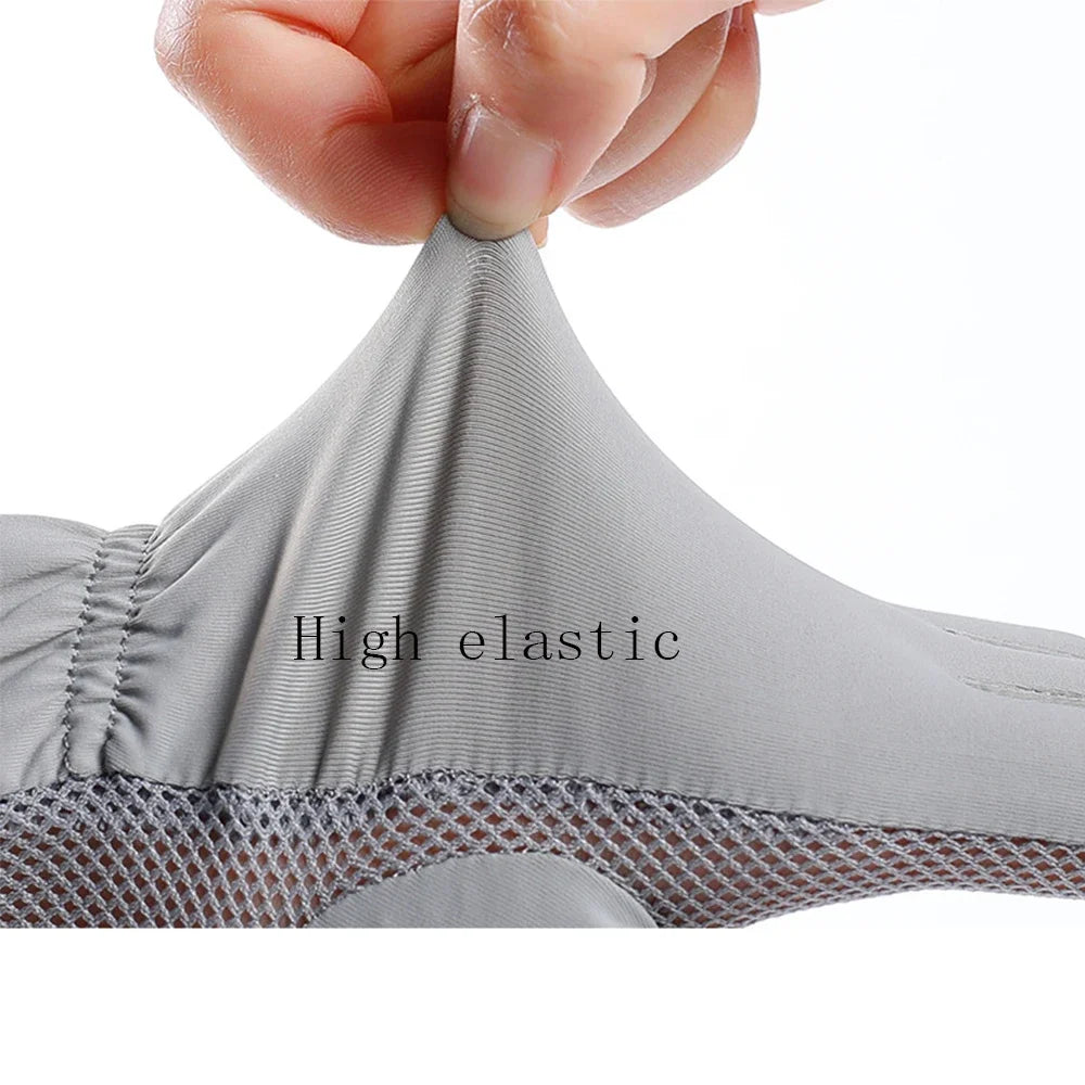 Fashion Women Gloves Summer Ladies Anti-UV Sunscreen Ice Silk Thin Gloves Mesh Breathable Can Be Opened Driving Gloves