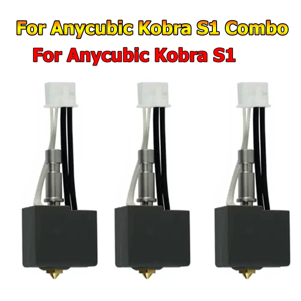 For Anycubic Kobra S1 Hotend Kobra S1 Combo Hot End Kit Brass Nozzle 3D Printer Accessories for Anycubic Kobra S1C Print Head