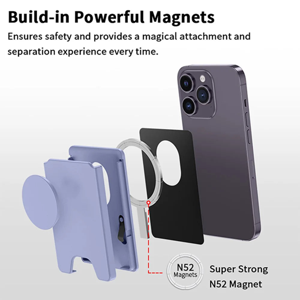 Grippopso Universal Magnetic Phone Card Holder With Griptok Phone Card Case Wallet Socket Phones Wallet And Magnetic Ring