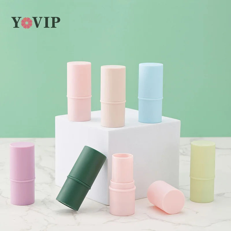 1PC 6g Candy Color Empty Refillable Lipstick Tube Lip Balm Container Empty Cosmetic Container Lotion Container Travel Bottle