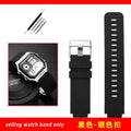 Soft Silicone Bracelet Suitable for Casio small block AE1200/1300 SGW400 AQ-150W modified silicone watch strap 18mm black orange