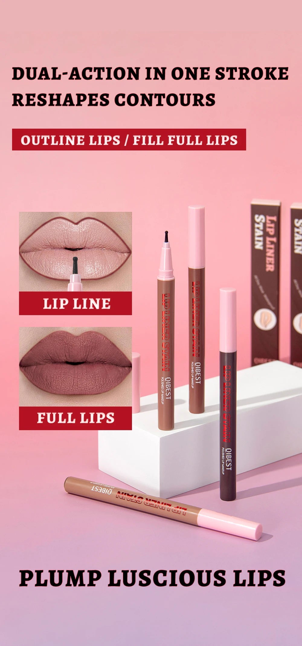 Matte Liquid Lip Liner Pen Sponge Tip Dyeing Lip Gloss Waterproof Long Lasting Lipstick Pencil Sexy Lips Contour Makeup Cosmetic