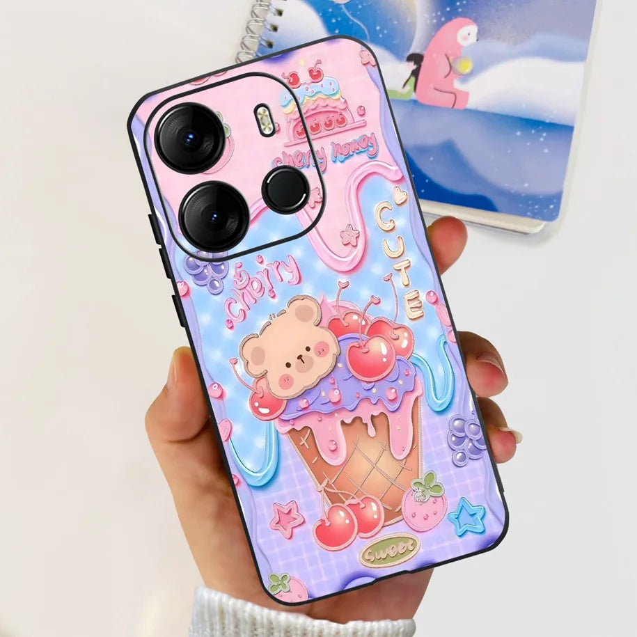 For Tecno Pop 7 Pro Pop7 Case Fashion Marble Soft Silicone Matte Coque For Tecno Spark Go 2023 Funda Pop7Pro BF6 BF7 BF7h Bumper