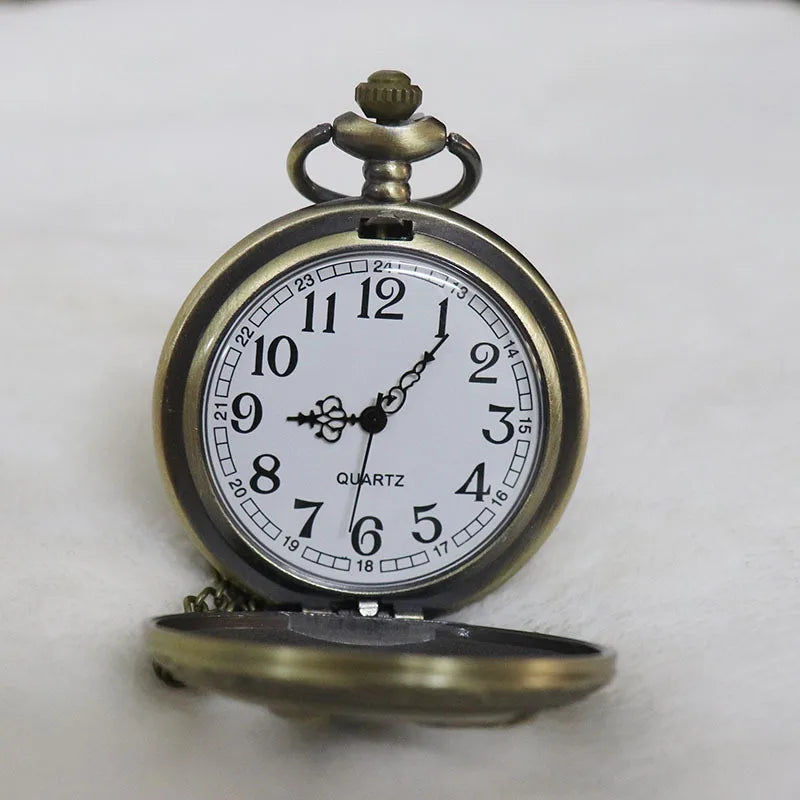 Retro quartz Hunger Games popular hollow Mockingbird design stylish bronze pocket watch