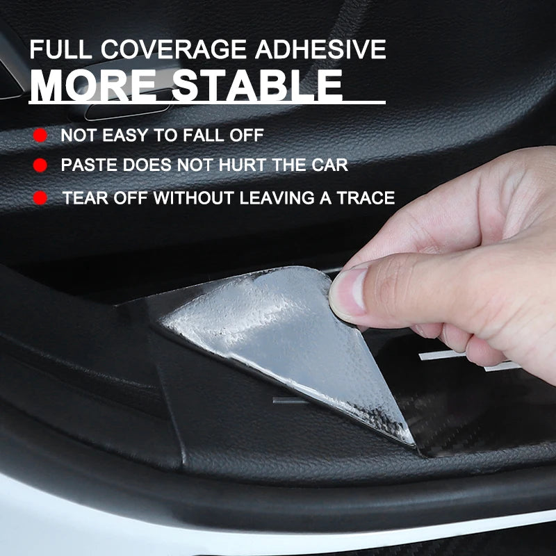 Car Door Threshold Scuff Plate Carbon Fiber Decals Stickers For Subaru Impreza Forester Outback Legacy Crosstrek XV Leone WRX