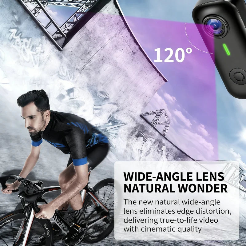 Lenovo Magnetic Sports Camera 2K Mini Thumb Camera WiFi 120° Wide Angle Smart Anti Shake For Cycling Vlog Motorcycle Helmet