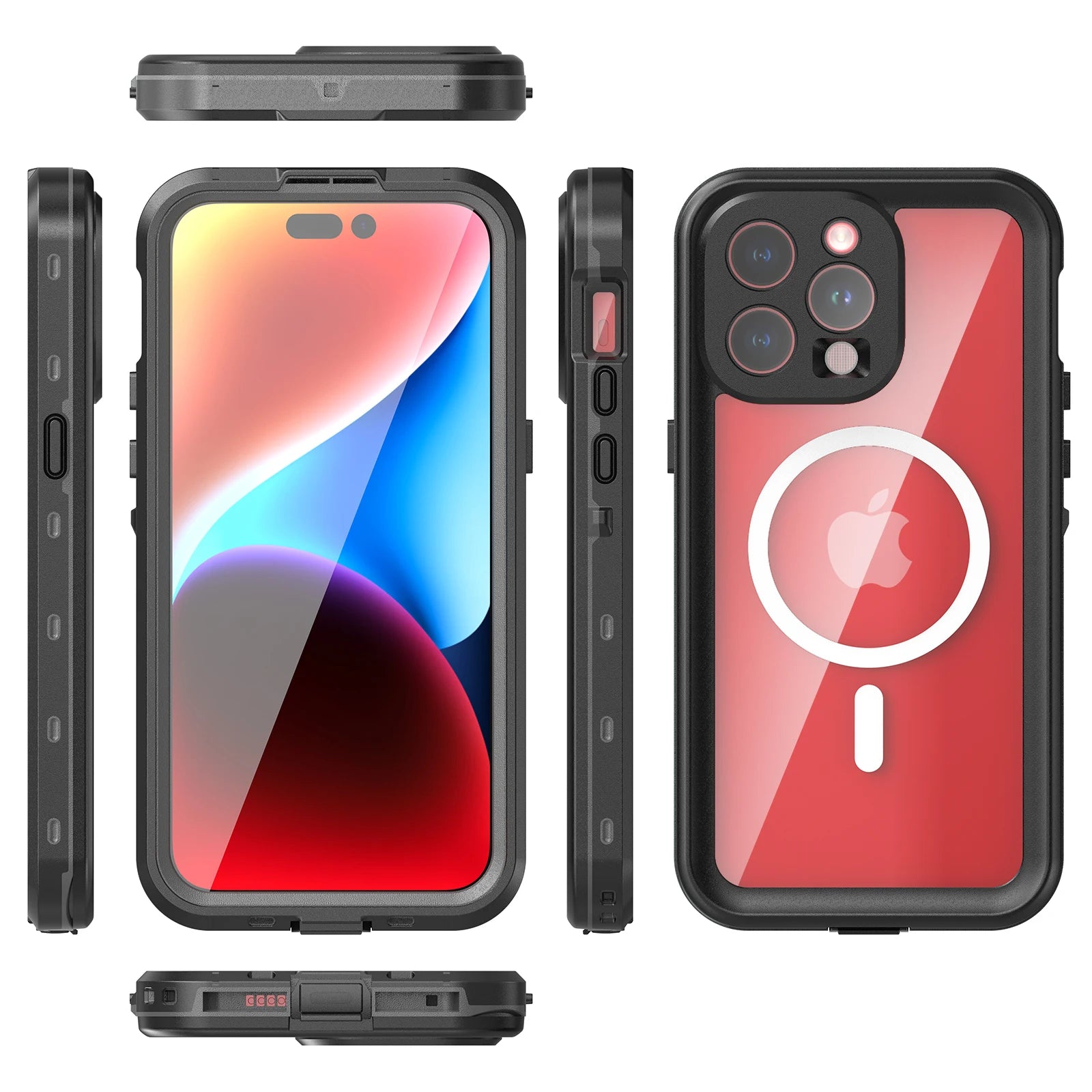 Shellbox hot sales 360 full coverage shockproof dustproof IP68 professional waterproof phone case for iPhone15pro 13 14promax 15