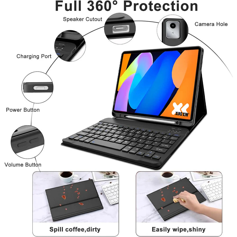 Tablet Case for Lenovo Xiaoxin Pad 11 lnch 2024 2025,Detachable  Keyboard Case for Lenovo Tab M11 / Idea Tab 11" with Pen Slot