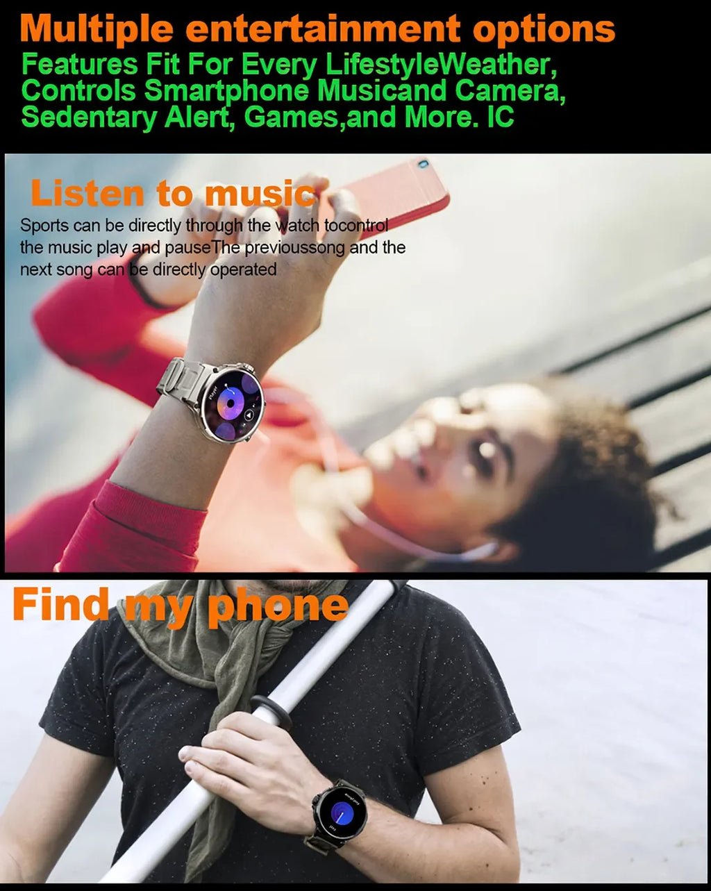 New 710mAh Bluetooth Call Smart Watch Men Sports Fitness Watches  1.85"HD Heart Monitor Waterproof Smartwatch For Android IOS