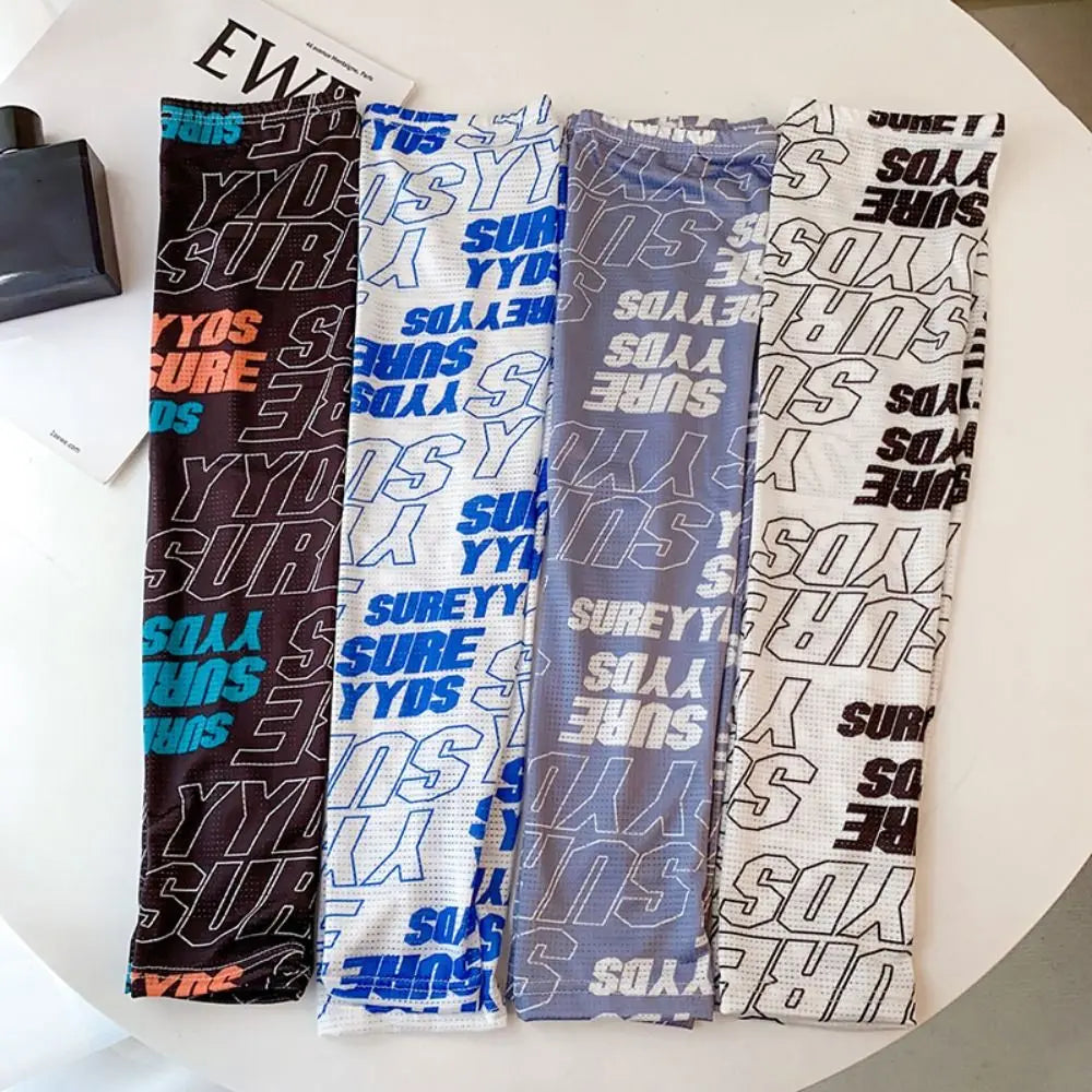 Anti-UV Sunscreen Face Mask Thin Sleeves Breathable Half Face Cover Summer Ice Silk Sunscreen Sleeves Cycling Bike Motorcycle
